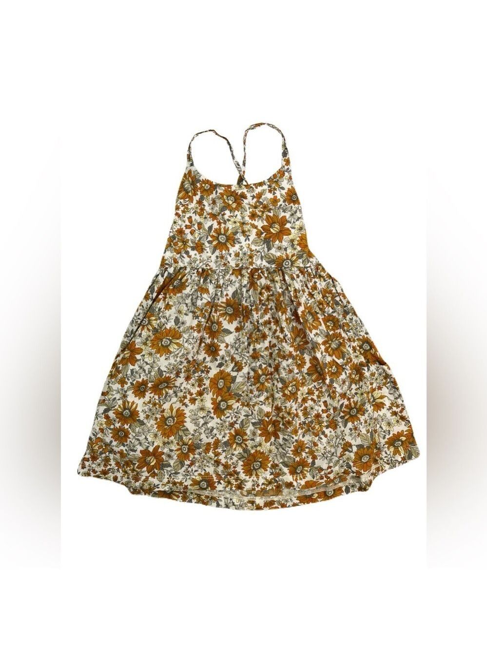 Nest & Nurture Floral Kids‎ Dress in Orange and White